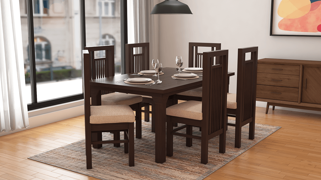 Dining Table 6 Seater on Rent in Delhi NCR, Hyderabad ...